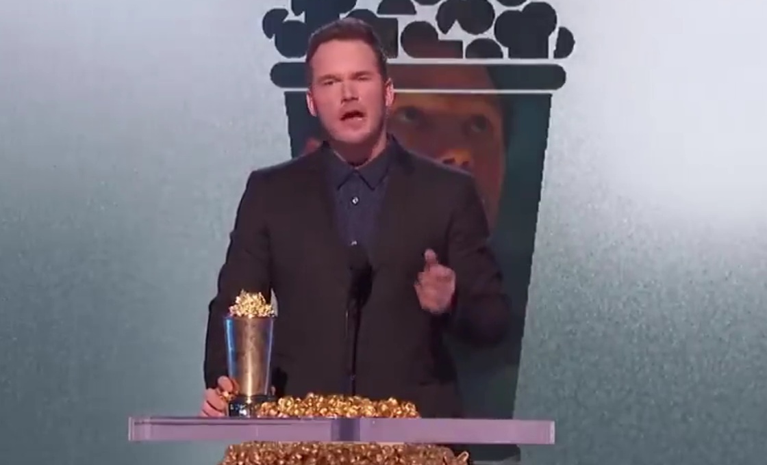 Chris Pratt drops this unfiltered truth bomb at the MTV Awards: "God is real. He loves you. God wants the best for you. Believe that. I do. Learn to pray. It's easy, and it's so good for your soul."