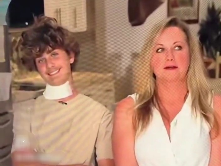 Watch this kids face the entire interview especially when his mother starts to speak