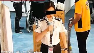 Airport Security Busted Stealing $300 from Passenger and Ramming Bills in Her Mouth.