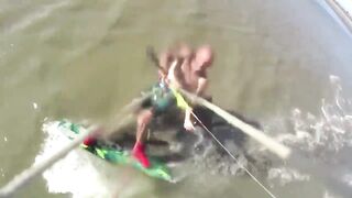 Kitesurfer survives Pitbull attack in Argentina....in the Water?