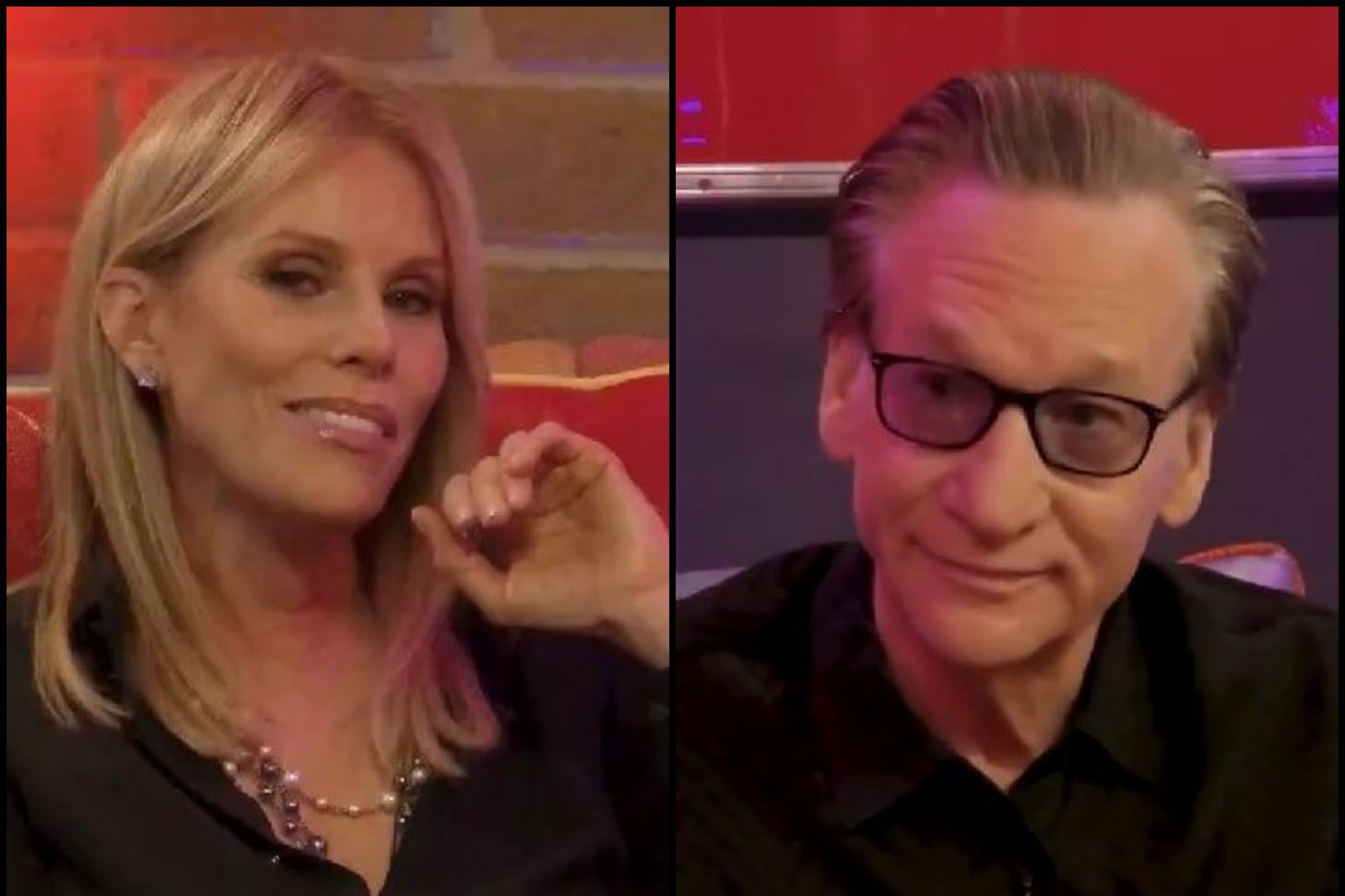 CHERYL HINES: "I was reading Kamala Harris' book." BILL MAHER: *DOES SPIT-TAKE*