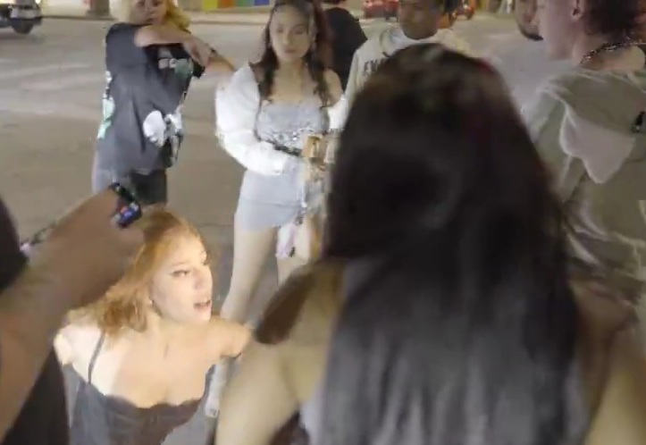 Fights Break out on 6th Street Austin TX