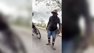 Man with Machete threatens the WRONG Kid (Wait for it, it's worth it)