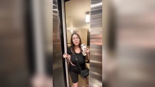 Drunk Karen Harasses Couple in Elevator and Throws Drink at Them, In Front of Her Kid.