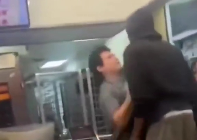 Little Caesars employee goes viral after knocking out a customer who kept getting in his face behind the counter