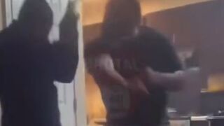 Son Storms In and Overpowers Mom's Abusive Boyfriend in Viral Video