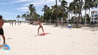 The BEST FITNESS and FAMOUS GIRLS - Work Out in Miami Beach, Compilation 2023
