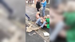 Rich Drunk Blonde gets her Dress Ripped off during EPIC Girl Fight
