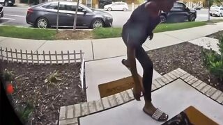 Porch Pirate and Accomplice Get some Instant Justice after Stealing Package