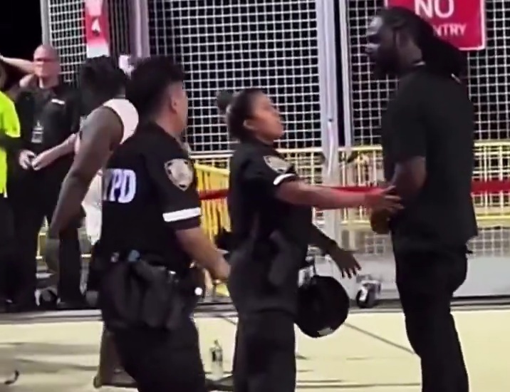 little Asian NYC cop swings on a tall Hatian man. He must have said something that