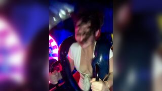 Another Girl can't Keep her Boobs In on Slingshot Ride
