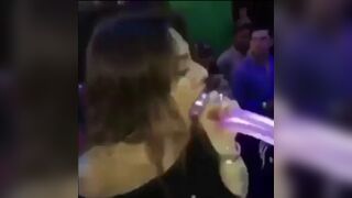 Woman gives a Wicked Blowj*b to aa Balloon at the Club