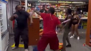Dude Brought a Beer to the Bat fight at the Corner Store... But Who Won?