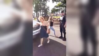 Karen Mother & Daughter Combo Mess with the Wrong Cop... Get Taught a Lesson in Equality