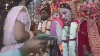 Bride Shot In Stomach On Wedding Stage