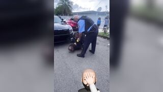 Belligerent Moron Pushes Cop in a Puddle... Cop Returns the Favor with 50k Volts