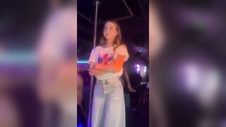Awkward? Why is this White Teen Standing on the Strippers' Stage?