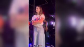 Awkward? Why is this White Teen Standing on the Strippers' Stage?