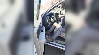 Liberals try to antagonize ICE agents for the way that they are parked in an empty pa