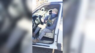 Liberals try to antagonize ICE agents for the way that they are parked in an empty pa