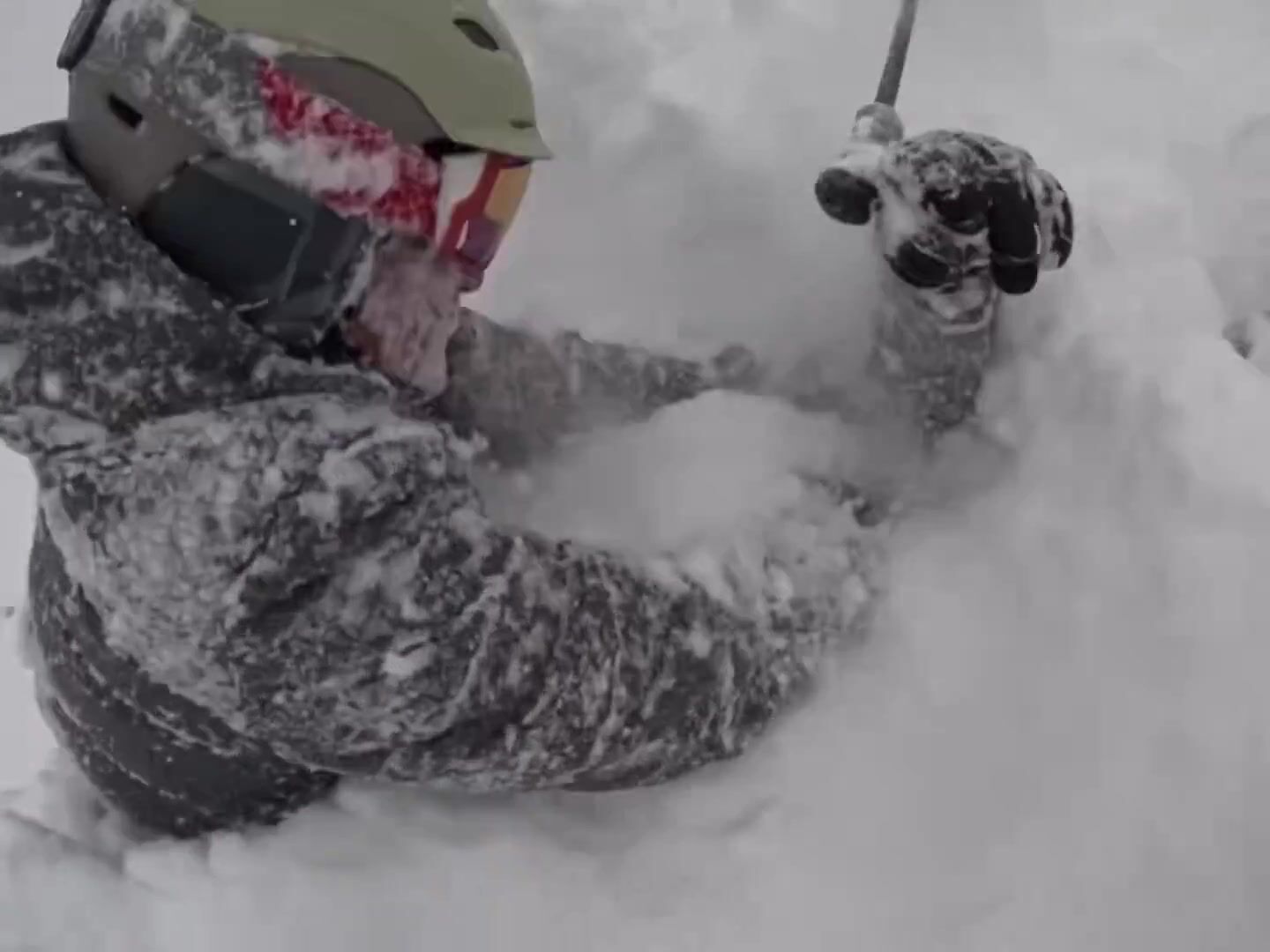 Two Skiers Finding Another Suffocating Under The Snow In California