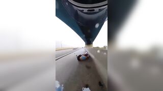 Girl Hit by Tire going 100MPH..this One You Should Watch a Few Times