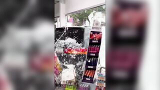 Minivan Crashes Right Through a Convenience Store...Wait For It