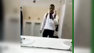 The Strangest Encounter I've Seen in a Men's bathroom. Watch this one twice