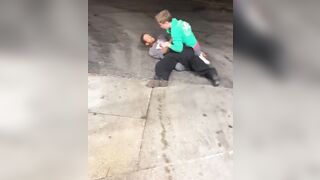 White Boy learns the Hard Way there are no Rules in Street Fighting