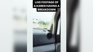 Karen Has a Road Rage Meltdown After Throwing a Water Bottle at a Man’s Car