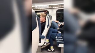 Drunk Obnoxious Karen on a Train Harasses German Tourists "Get out of my Country"