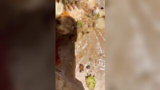Little White Maggots found in Food Order in what Appears to be Chili's
