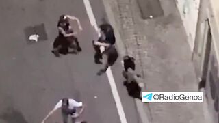 Illegals Attack a Boy and Slap his Girl for no Reason, this from Milan