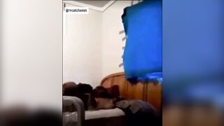 Frying Pan to the Head from Girlfriend in a Rage when She finds a girl in her Bed with Her Man