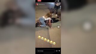 Girl trying to Protect her Man gets What She Deserves....