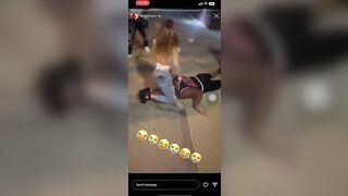 Girl trying to Protect her Man gets What She Deserves....