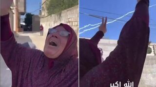 This woman is so sad because of an Israeli strike, but then...