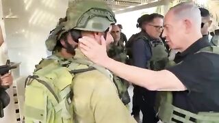 Israeli PM Boss Man Netanyahu today toured Kibbutz Bari and Kibbutz Kfar Gaza