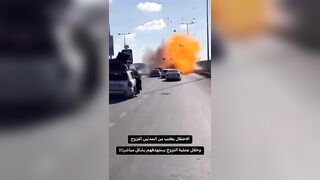 Israeli Missile Hits Cars trying to Exit Gaza (allegedly)