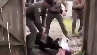 Man literally gets his Ass Ripped Off by K9 Police Dog