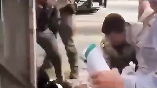 Man literally gets his Ass Ripped Off by K9 Police Dog