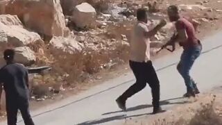 Civilian Warfare... Israeli Settler Shoots a Palestinian During Confrontation