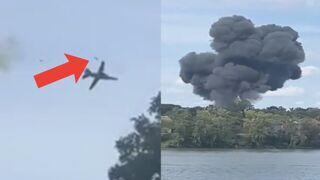 Pilot Ejects from Fighter Jet Just in Time.