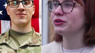 The sister of 20-year-old Sgt. Declan Coady, who was killed in the Kuwait attack, breaks down in tears