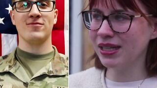 The sister of 20-year-old Sgt. Declan Coady, who was killed in the Kuwait attack, breaks down in tears