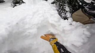 Angel Skier Saves Man BURIED Upside Down in Snow (Wait until End)