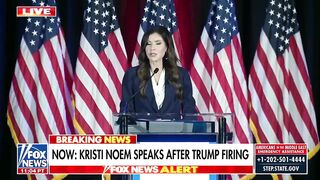 Kristi Noem wasn’t just fired. Kristi Noem was fired as she was speaking live in Nashville
