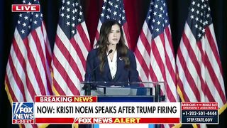 Kristi Noem wasn’t just fired. Kristi Noem was fired as she was speaking live in Nashville