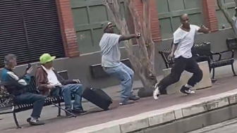 The scene at a Dallas Dart Station