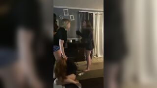 Full Video of White Girls Fighting with Black Guy in Living Room